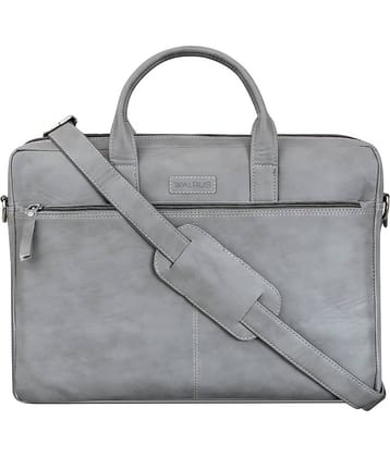 Walrus Grey Faux Leather Office Bag