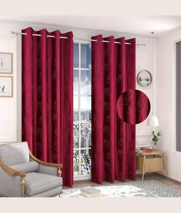 Sai Arpan Abstract Printed Semi-Transparent Eyelet Curtain 7 ft ( Pack of 1 ) - Multicolor