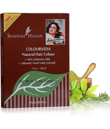 Shahnaz Husain Colourveda Natural Hair Colour 100g (DARK BROWN)
