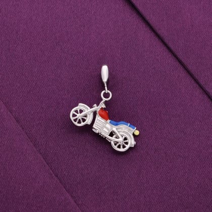 Sterling Bike Silver Charm Pendant-None / Silver