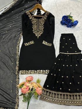 Designer Party Wear Beautiful Top And Pent With Dupatta