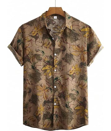 BEAUE Poly Cotton Regular Fit Printed Half Sleeves Men's Casual Shirt - Multi ( Pack of 1 )