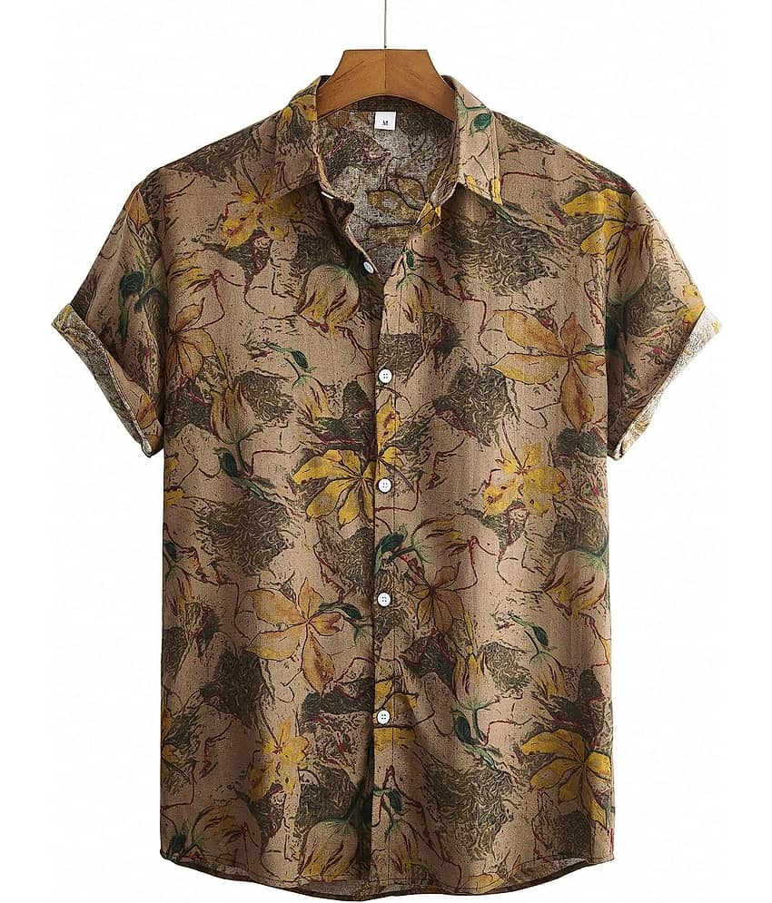BEAUE Poly Cotton Regular Fit Printed Half Sleeves Men's Casual Shirt - Multi ( Pack of 1 )