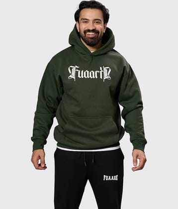 Fuaark Cotton Hooded Men's Sweatshirt - Olive ( Pack of 1 )