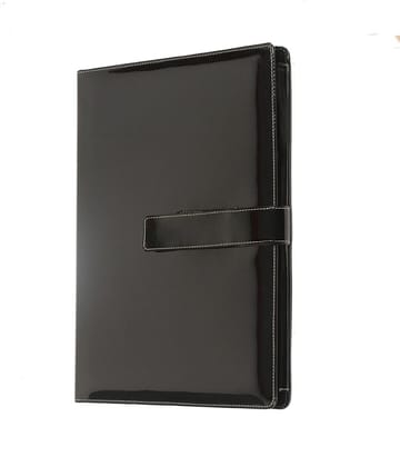 Sukeshcraft Black Patent Pu Dak File Folder