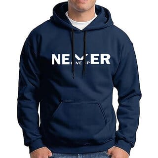 HIT SQUARE Men Blue Printed Hooded Full Sleeve Sweatshirt.