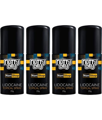 NottyBoy Non Transferable Long Last Spray For Men and Safe to Use Lubricant - 4x20g