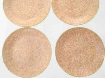 BIODEGRADABLE SNACK PLATES- 6 INCH ROUND-40 NOS