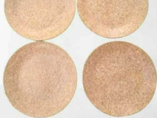 BIODEGRADABLE SNACK PLATES- 6 INCH ROUND-40 NOS