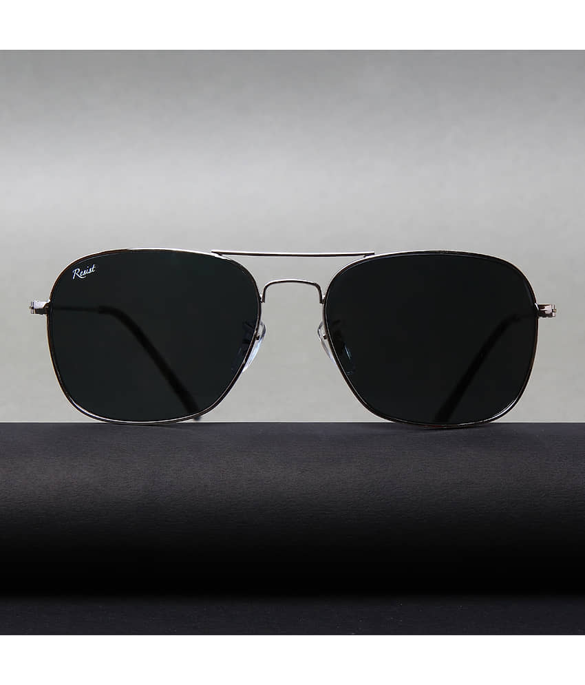 RESIST EYEWEAR Black Rectangular Sunglasses ( Pack of 1 )