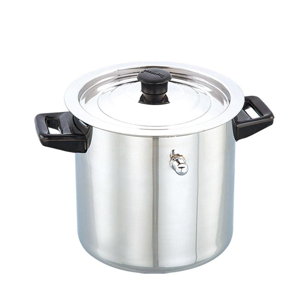 Expresso Stainless Steel Milk Boiler with Lid, Heavy Gauge, Gas Stove & InductionCompatible