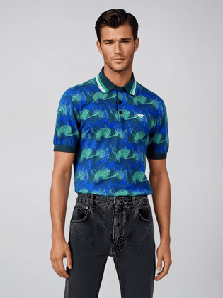 AH Blue Green Speed Classic Polo AH Blue Green Speed Classic Polo