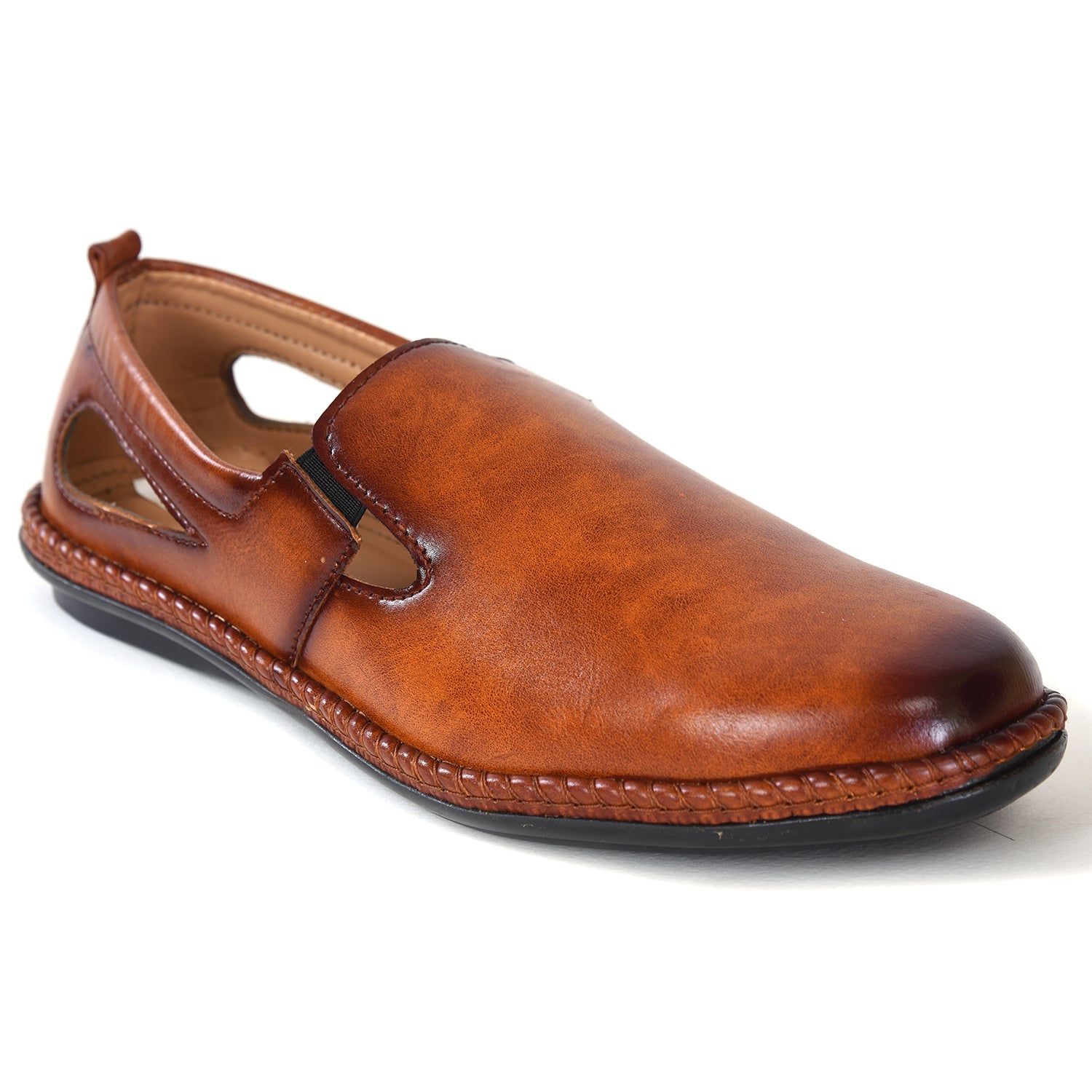 Kolapuri Centre Designer Tan Jutis For Men-7