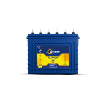 Eastman EM330P | Tall Tubular | 330 AH Inverter Battery |Warranty 120 (60+60) Months for Home & Office