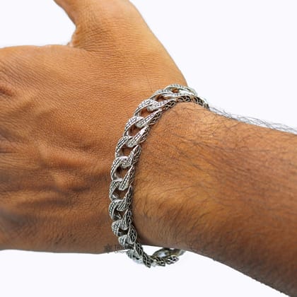 10mm Vintage design 925 sterling silver men's bracelet  sbr739