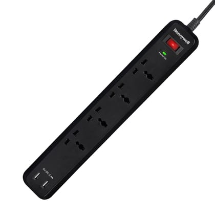 4 out surge protector with master switch + 2 USB
