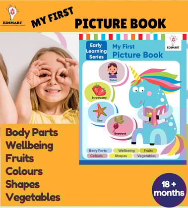 Edsmart My First Picture Books for Kids - Body parts, Wellbeing, Colour, Shapes, Fruits, Vegetables picture book | HARDCOVER: Pattern trace and write books for kids (Edsmart early writing books) [Hardcover] [Jan 01, 2023] Edsmart Edu Services Pvt Ltd