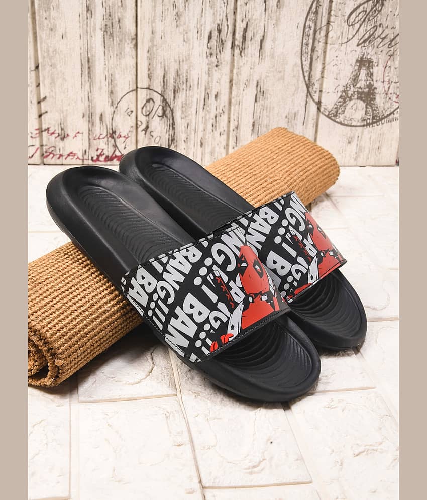 PERY PAO Black Men's Slide Flip Flop