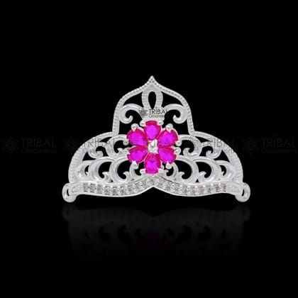 Unique design cz stone jadau handmade 925 sterling silver lord Krishna baby Mukut, amazing Laddu Gopala, crawling krishna crown Mukut SM14
