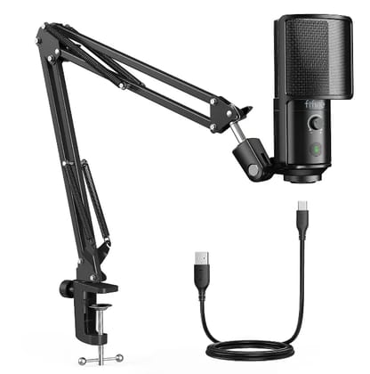 (Refurbished) Fifine T669 PRO 1 - USB Microphone Kit With Mute Button and Gain Knob