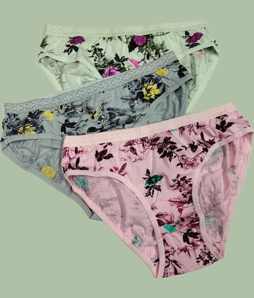 Ladyland Cotton Hipster ( Multicolor , Pack of 3 )