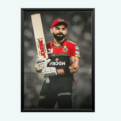 Nokkes Cricket IPL Virat kholi RCB Royal Challangers Team Photo Frame 8X12 Inch Size Photo Frame Photo Home Office_msd11