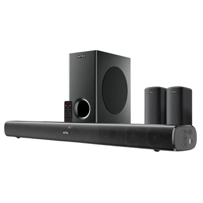 OPEN BOX Intex Beast 9000 |2.1 Soundbar with Subwoofer | 120 W RMS | HDMI-ARC | Bluetooth | AUX | USB | Remote Control with Equalizer |Black