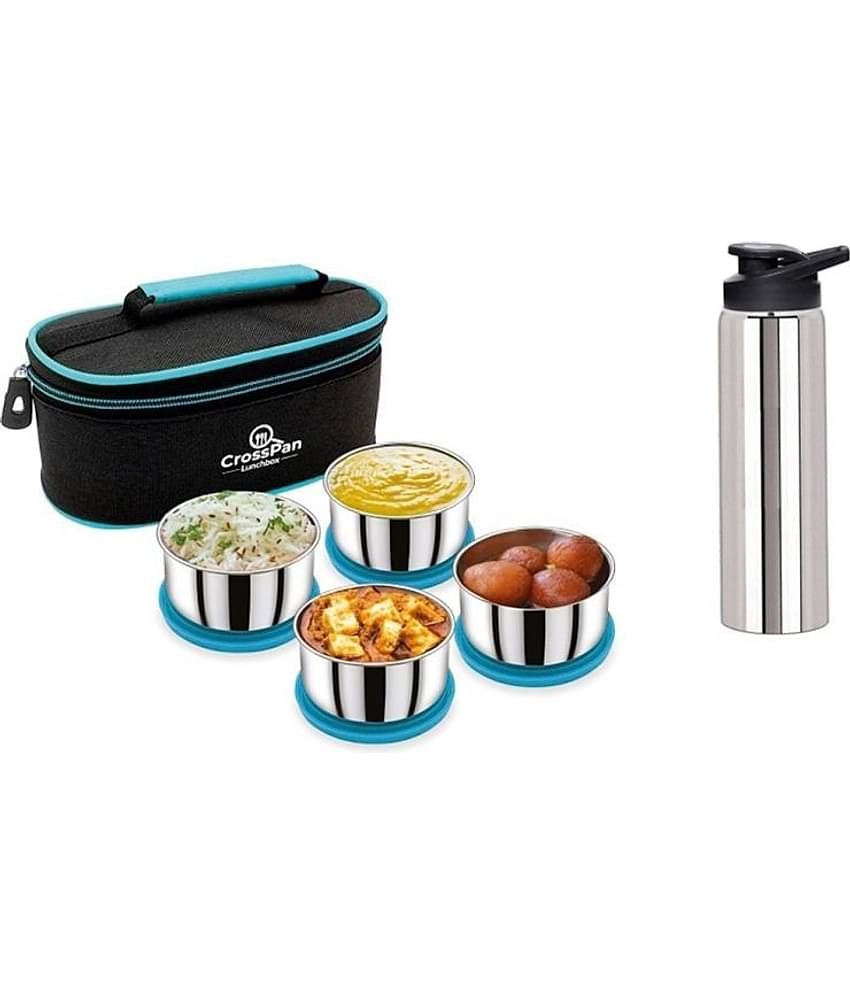 CrossPan SMART LUNCH BOX/TIFFIN BOX Stainless Steel Lunch Box 4 - Container ( Pack of 1 )