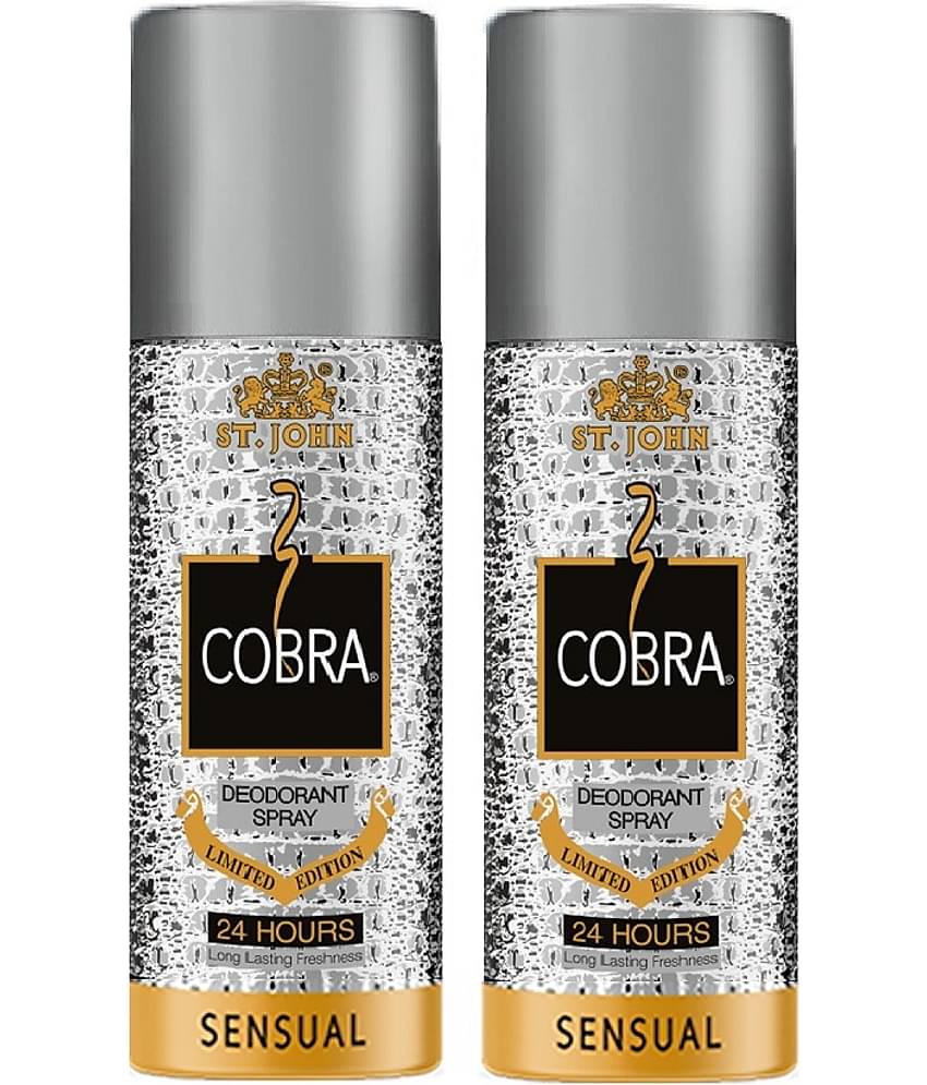 St. John Cobra Sensual 150ml*2 Long Lasting Deodorant Spray for Men 150 ml ( Pack of 2 )