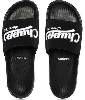 CHUPPS Black Men's Slide Flip Flop