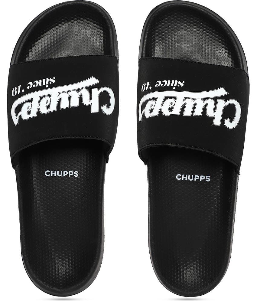 CHUPPS Black Men's Slide Flip Flop