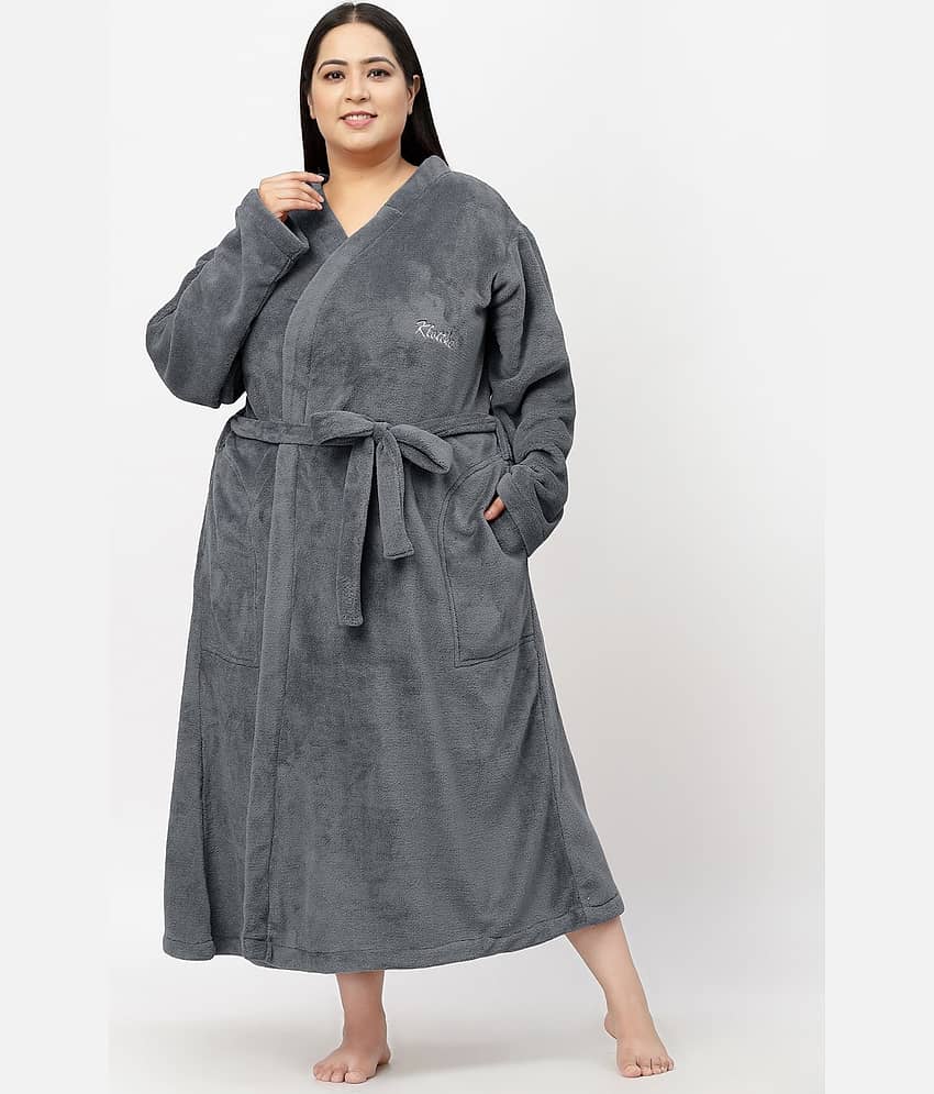 Klotthe Gray 3XL Bathrobe ( Pack of 1 )