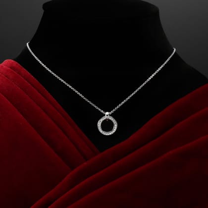 Silver Zircon Jubliee Necklace