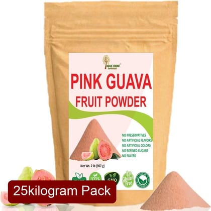 Tropical Pink Guava Powder (25kg) | Spray Dried Instant Soluble | Exotic Flavor & Aroma