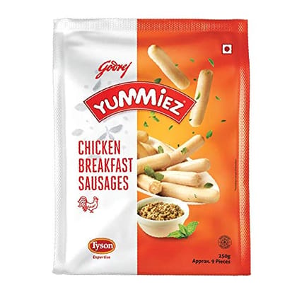 Godrej Yummiez Chicken Breakfast Sausage Pouch, 250 g