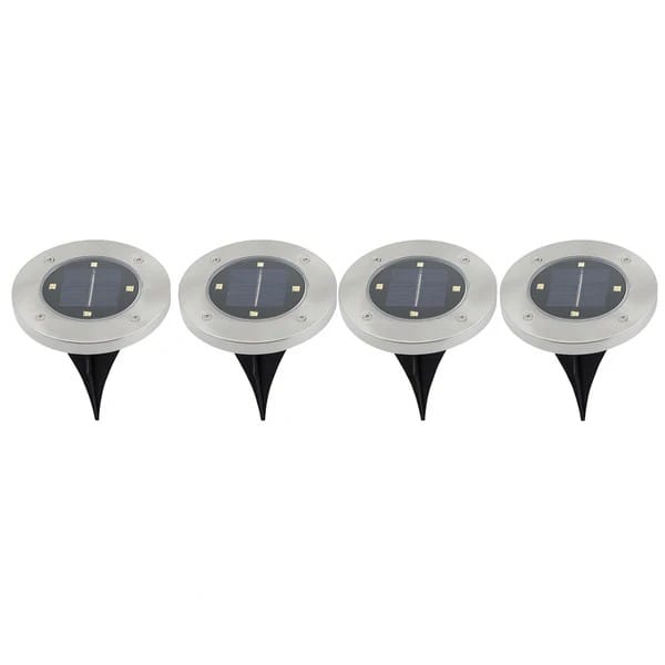 Solar Powered LED Garden Lights (4 Pcs)