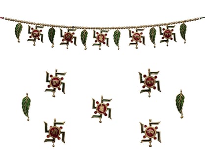 DreamKraft Metal Door Hangings Bandarwal Toran for Main Door Decor and Gift Purpose (131X8.5 cm)