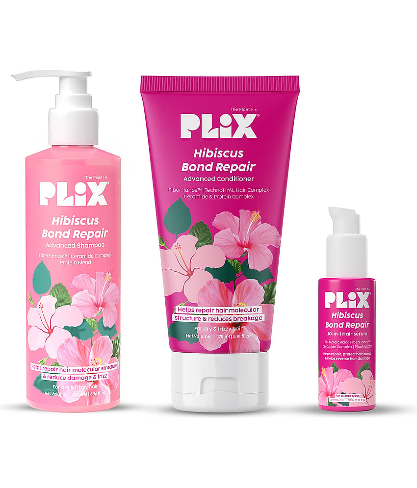 Plix Damage & Repair Shampoo Conditioner & Serum 425 ( Pack of 3 )