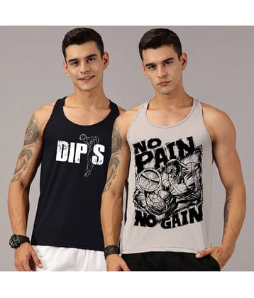 RodZen Pack of 2 Polyester Gym Vest For Men ( Multicolor )