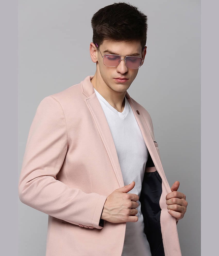 Showoff Cotton Blend Men's Blazer - Pink ( Pack of 1 )