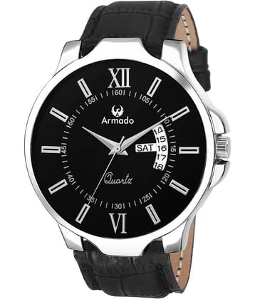 Armado - Black Leather Analog Men's Watch