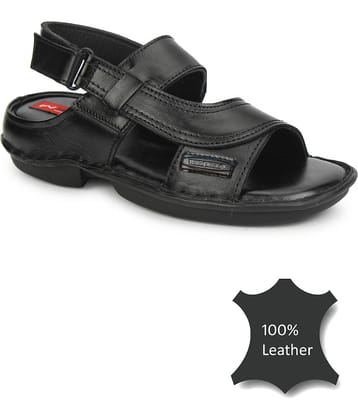 Fashion Victim Black Leather Sandals