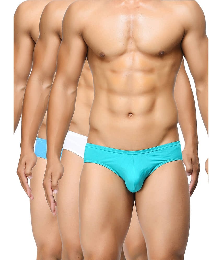 BASIICS By La Intimo Pack of 3 Cotton Briefs For Men's ( Multi )