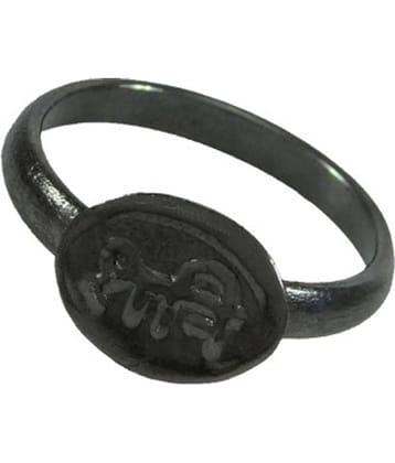 KESAR ZEMS Shani Dosha Niwaran Black Horse Shoe Iron Ring SIZE-16