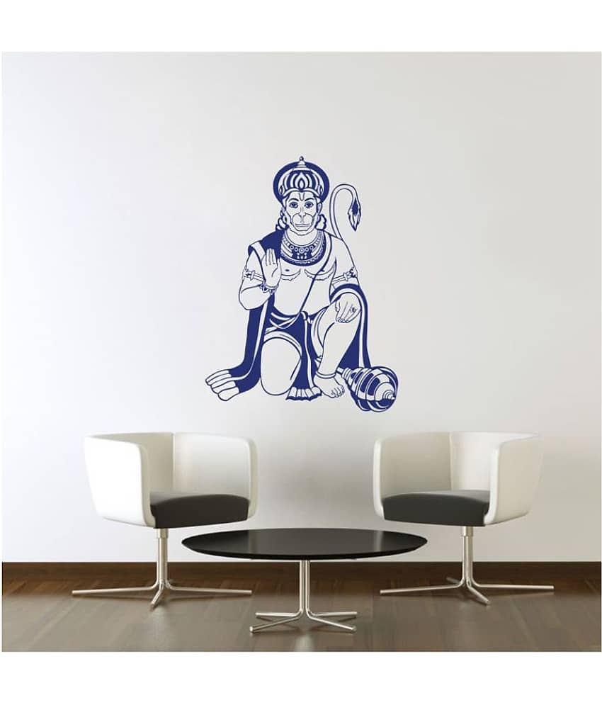 Decor Villa Hanuman ji Religious & Inspirational Sticker ( 58 x 44 cms )