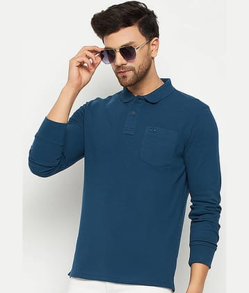 98 Degree North Pack of 1 Cotton Blend Regular Fit Solid Full Sleeves Men's Polo T Shirt ( Maroon )