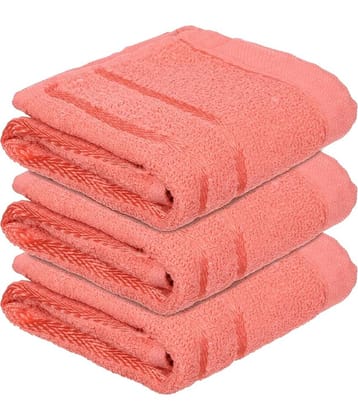 Dyana Core Pack of 3 Cotton 401-450 -GSM Hand Towel ( Red )