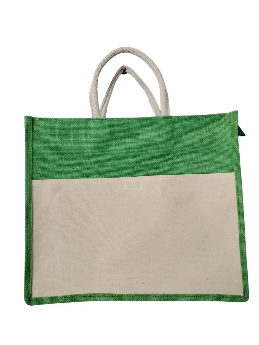 Eco-Friendly Jute Shopping Bag with Hand-Painted Design - Stylish, Durable, and Spacious Tote for Everyday Use