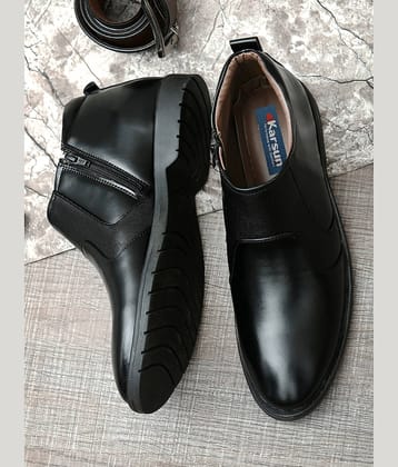 Karsun Black Men's Slip On Formal Shoes