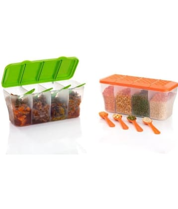 OFFYX - Dal Container PET Multicolor Spice Container ( Set of 2 )